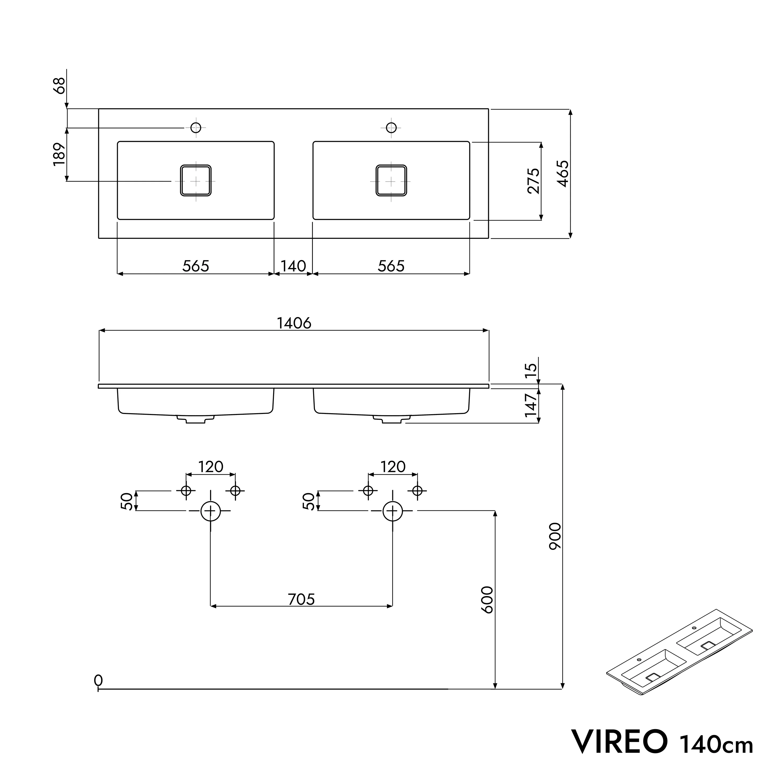 Vaskeskab VIREO 140 - Image 77