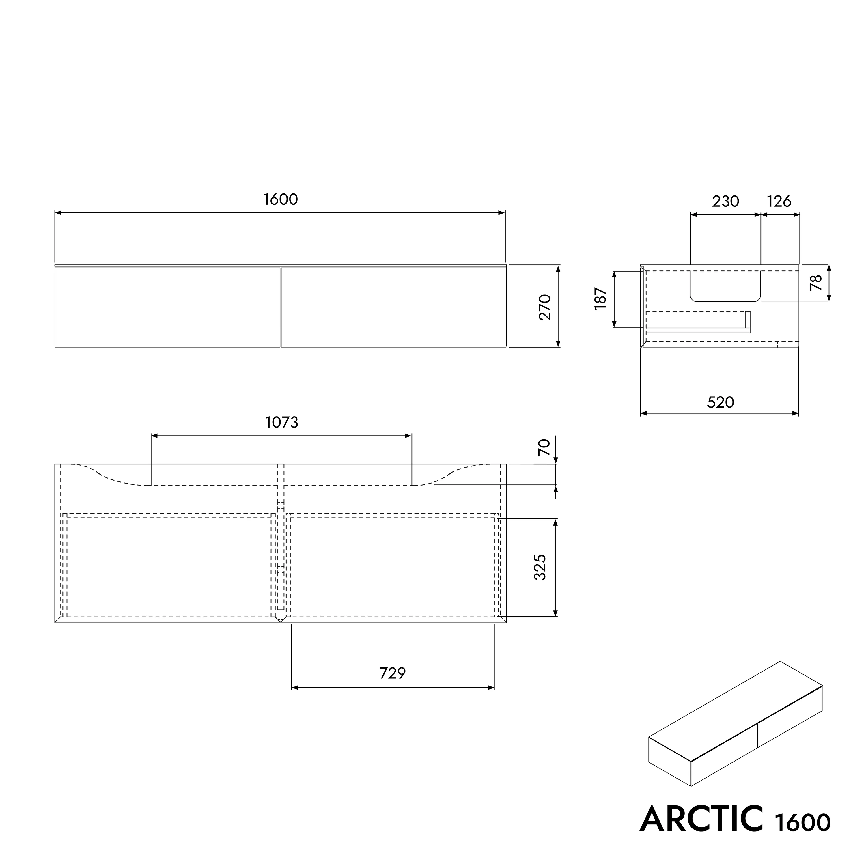 Underskab ARCTIC Black 1600 - Image 6