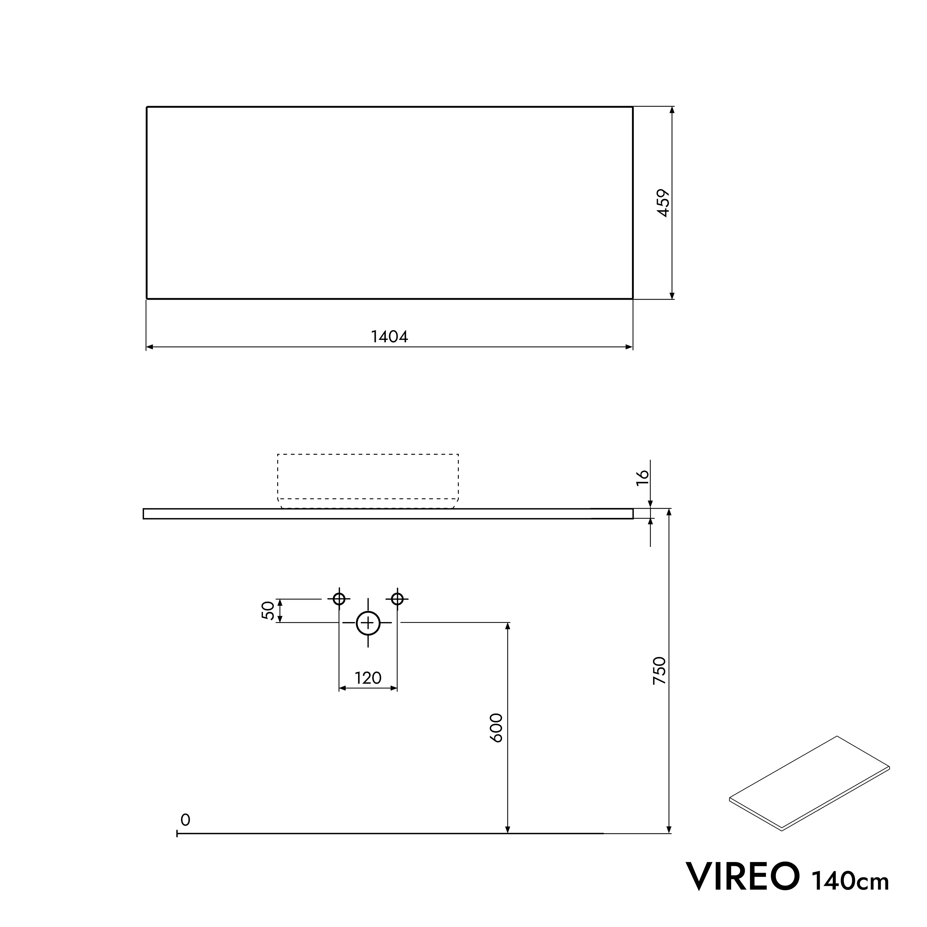 VIREO underskab 140 cm - Image 92