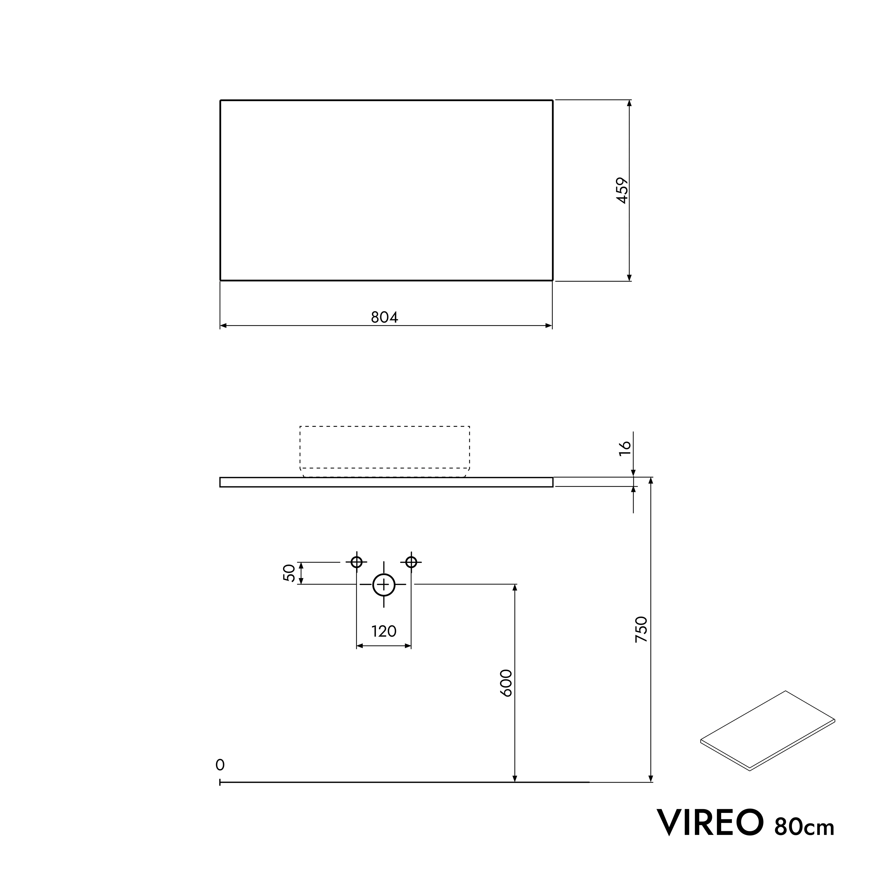 VIREO 80 cm underskab - Image 68